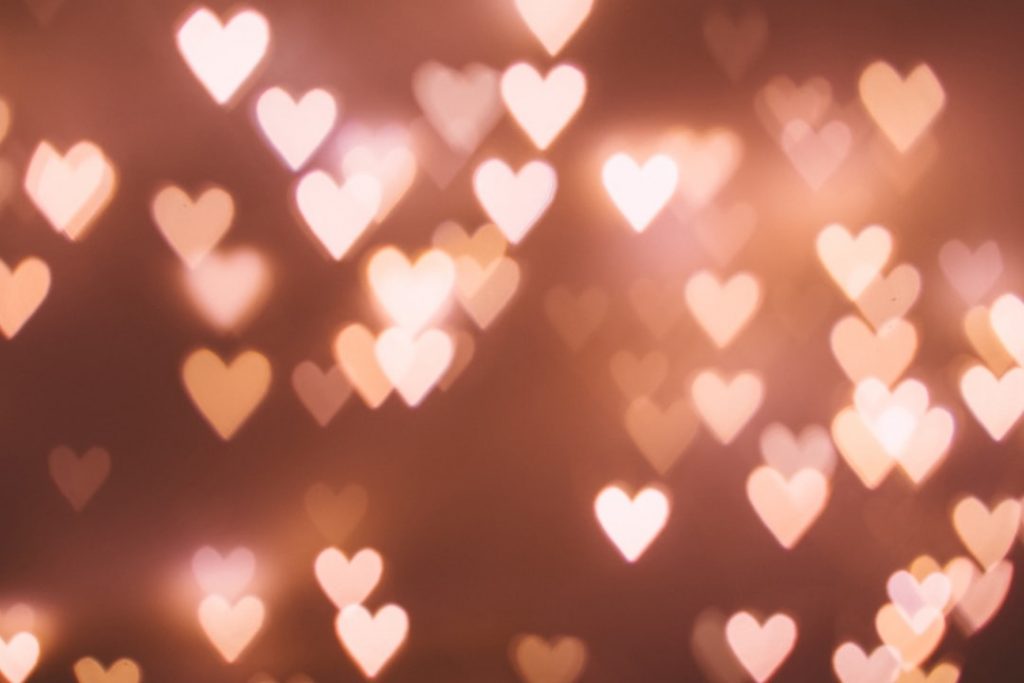 petits coeurs scintillants