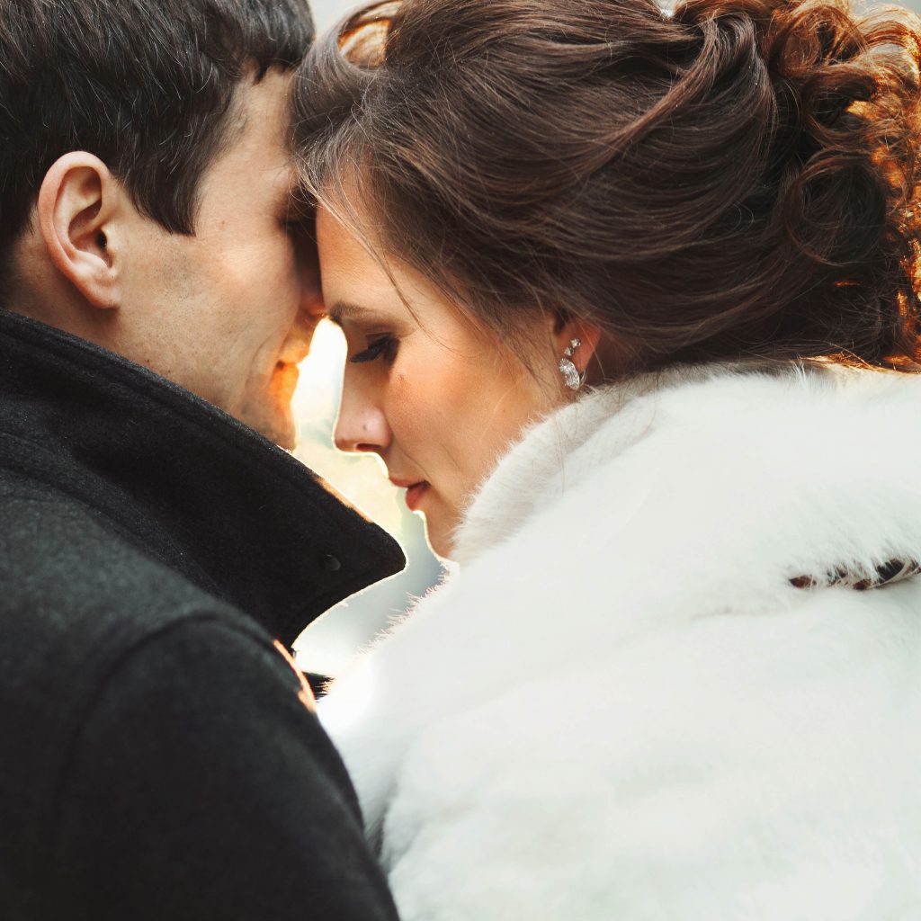 Couple amoureux, calin