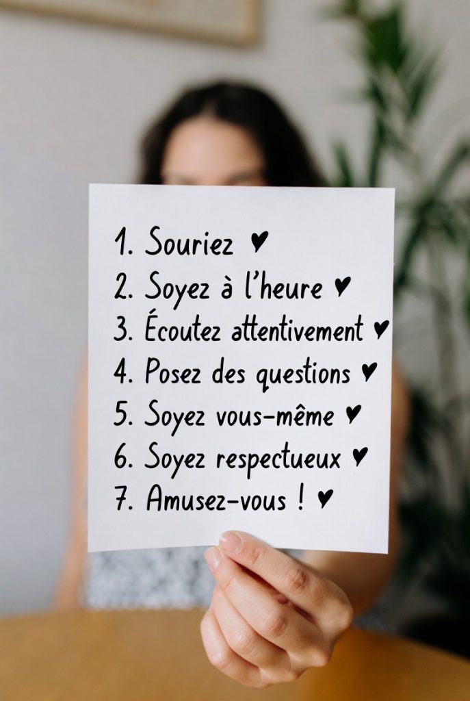 7 règles du 1er rdv
